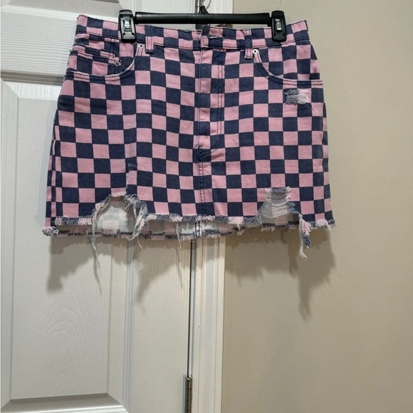 FREE PEOPLE
Printed Elodie Denim Mini skirt Sz : 10 - Picture 9 of 12